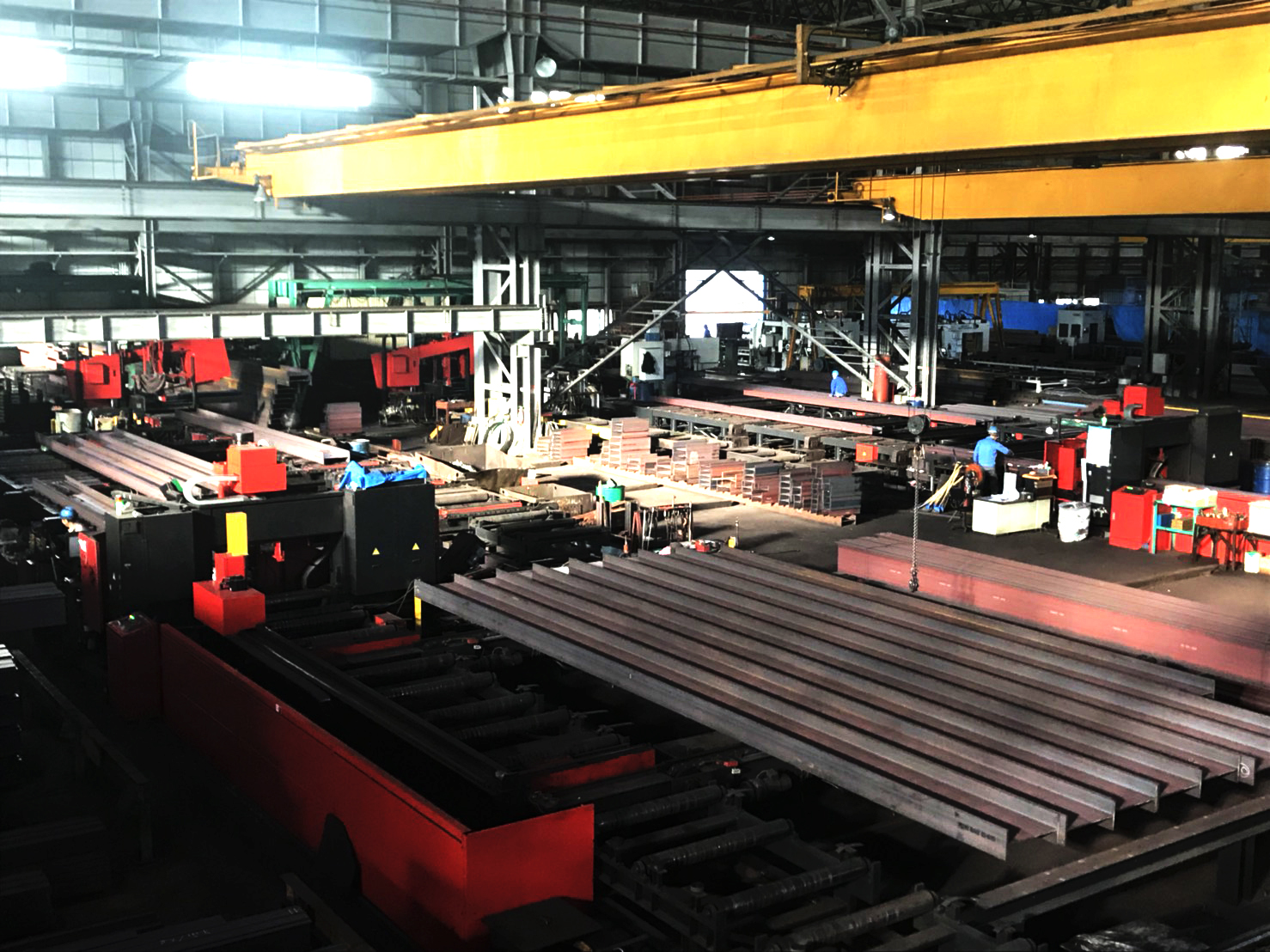 H形鋼切断穴明け